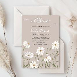 Eine kleine Wildblume, eine kleine Dusche für Kind Einladung