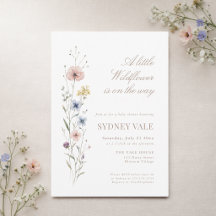Eine kleine Wildblume Einfache florale Babyparty