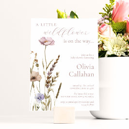 Eine kleine Wildblume Girl Baby Dusche Elegant Einladung