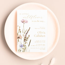 Eine kleine Wildblume Girl Baby Dusche Elegant Einladung
