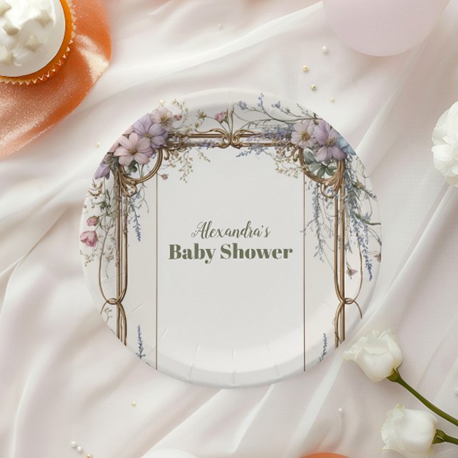 Eine kleine Wildblume Girl Baby Dusche I Pappteller (Von Creator hochgeladen)