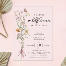 Eine kleine Wildblume Girl Babydusche