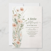 Eine kleine Wildblume Girl Babydusche