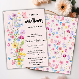 Eine kleine Wildblume Girl Babydusche Einladung