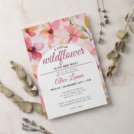Eine kleine Wildblume Girl Babydusche Einladung