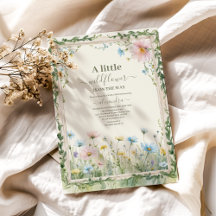Eine kleine Wildblume Girl Babydusche