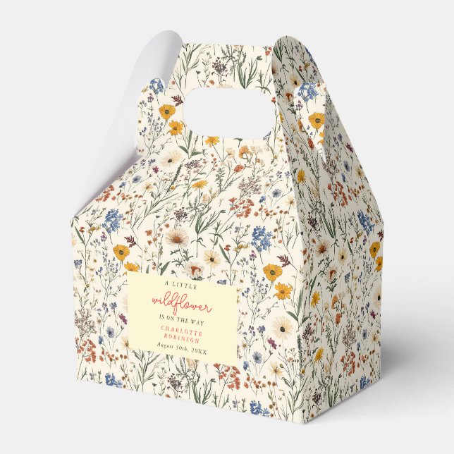 Eine kleine Wildblume Girl Babydusche Geschenkschachtel (Vorderseite)