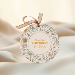 Eine kleine Wildblume Girl Babydusche Runder Aufkleber