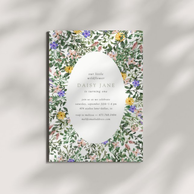 Eine kleine Wildblume | Girls' Garden 1. Geburtsta Einladung (Von Creator hochgeladen)