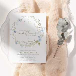 Eine kleine Wildblume Green Boho Baby Girl Einladu Einladung