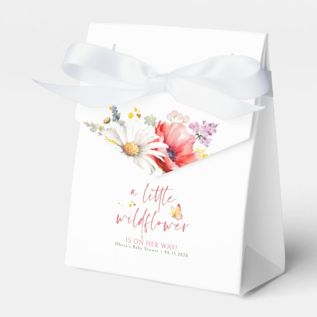 Eine kleine Wildblume ist auf dem Weg Niedliche Ba Geschenkschachtel (Vorderseite)