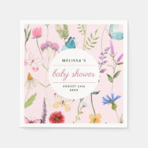 Eine kleine Wildblume Kinderdusche Einladung