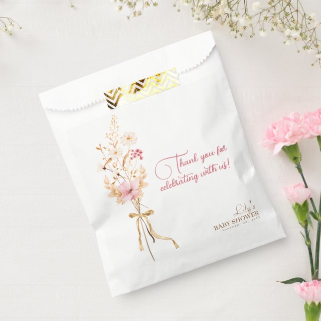 Eine kleine Wildblume rustikale Boho Nature Babydu Geschenktütchen (Versiegelt)