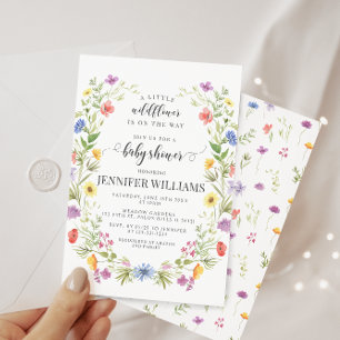 Eine kleine Wildblume Wiese Blume Baby Dusche Einladung