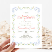 Eine kleine Wildblumen-Baby-Party