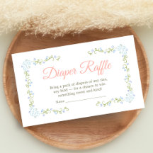 Eine kleine Wildblumen-Baby-Party-Windel-Raffel