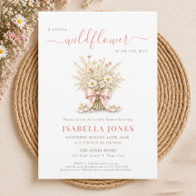 Eine kleine Wildblumen-Coquette-Bow-Baby-Party