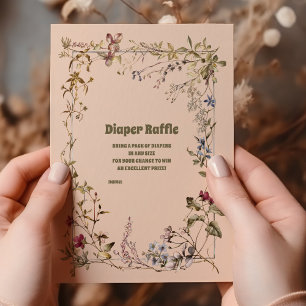 Eine kleine Wildblumen-Mädchen-Baby-Shower-Einschl Begleitkarte