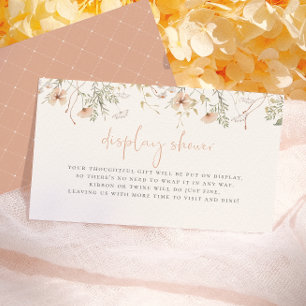 Eine kleine wilde Blumen Boho-Baby-Anzeige-Dusche Begleitkarte