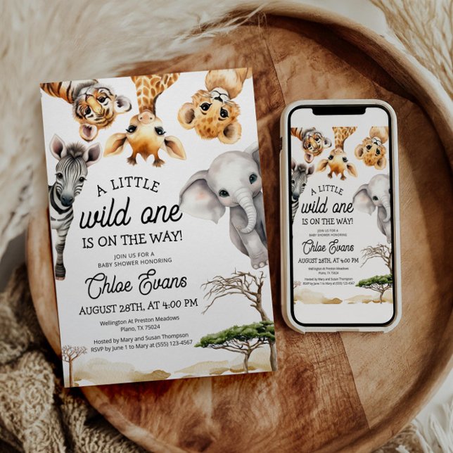 Eine kleine wilde Einladung | Safari Baby Shower (Von Creator hochgeladen)