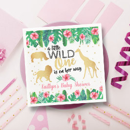 Eine kleine wilde ist auf dem Weg Mädchen Babydusc Serviette