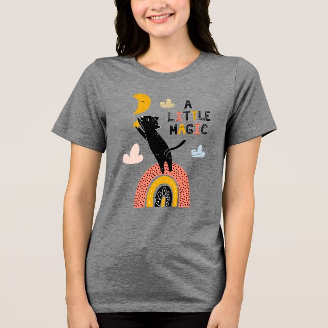 Eine kleine Zauberkatze Tri-Blend Shirt (Vorderseite)