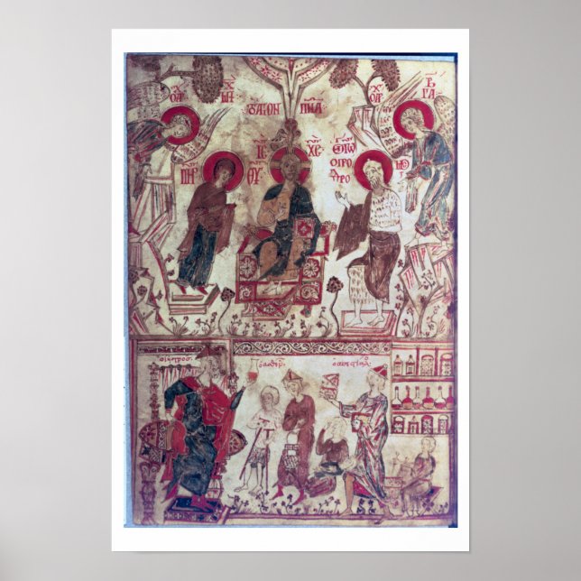 Eine Klinik, byzantinischer Vertrag, 14. Jahrhunde Poster (Vorne)