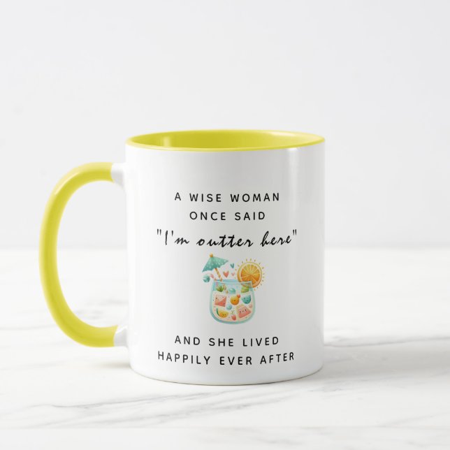 Eine kluge Frau sagte einst Personalisierte Rente Tasse (Links)