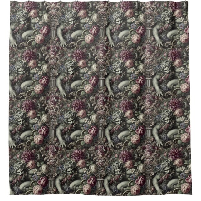 🎭 Eine Kolossalkomödie - gotisch Viktorianisch Duschvorhang (Vorderseite)