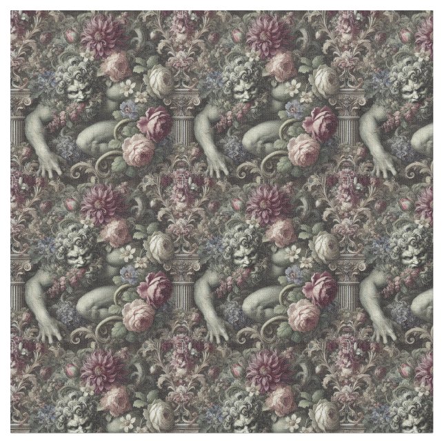 Eine Kolossalkomödie - gotische Dense Tile Stoff (Nahaufnahme)