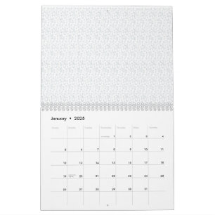 Eine komplett weiße, funkellose Oberfläche füllt d Kalender