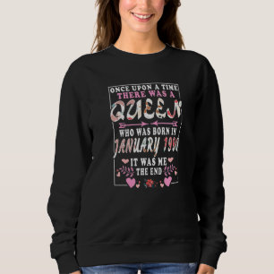 Eine Königin, die im Januar 1990 zum Geburtstag vo Sweatshirt