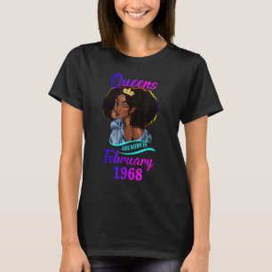 Eine Königin ist Geboren im Februar 1968 Happy 55. T-Shirt