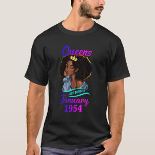 Eine Königin ist im Januar 1954 Geboren Happy 69. T-Shirt