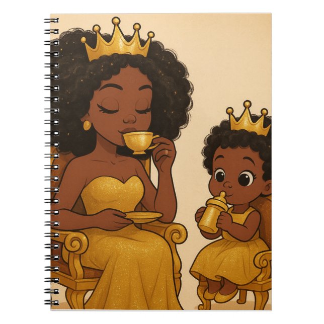 Eine Königin und ihr Prinzessin-Notebook Notizblock (Vorderseite)