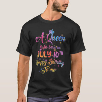 Eine Königin war am 10. Juli, 10. Geburtstag, Gebo T-Shirt