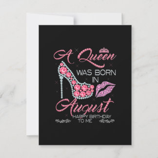 Eine Königin war im August zum Geburtstagsgeschenk Einladung
