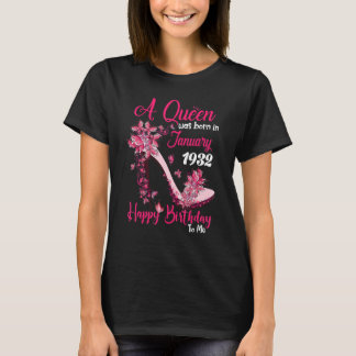Eine Königin wurde im Januar 1932 High Heel 91. T-Shirt