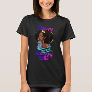 Eine Königin wurde im Januar 1983 zum 40. Geburtst T-Shirt