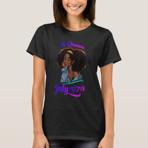 Eine Königin wurde im Juli 1978 zum 44. Geburtstag T-Shirt