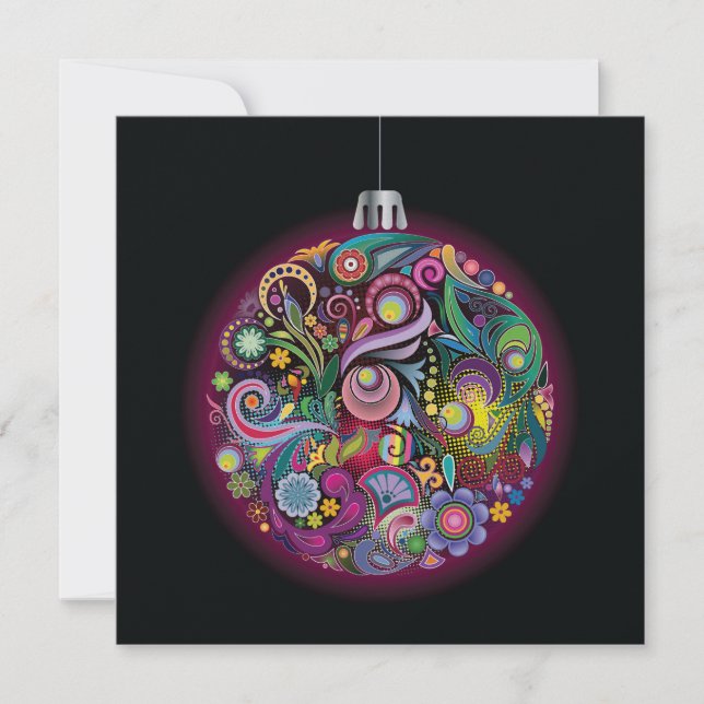 Eine königlich elegante Weihnachtseinladung - SRF Einladung (Vorderseite)