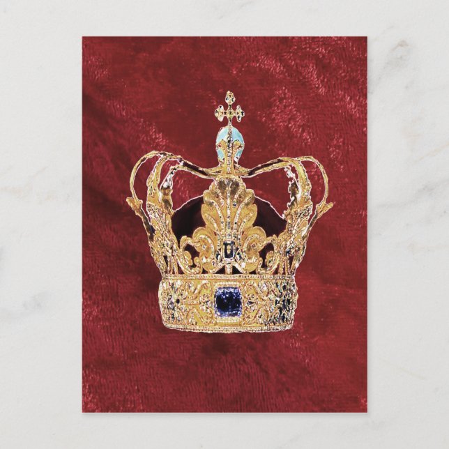 Eine königliche Krone Postkarte (Vorderseite)