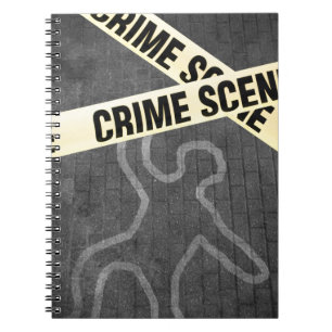 Eine Kontur einer Person auf einer Straße. Mord? S Notizblock