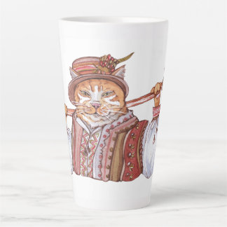 Eine Kosakkatze in traditionellen Kostümen Milchtasse