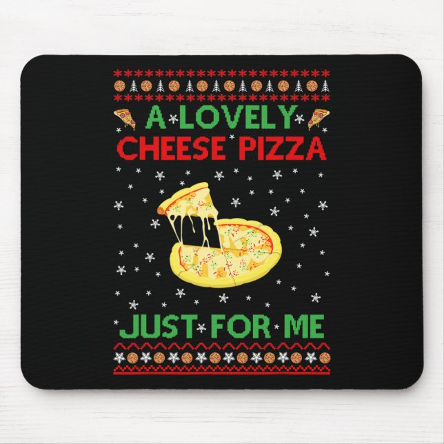 Eine köstliche Käsepizza Alone Fun Kevin X-mas Zuh Mousepad (Vorne)