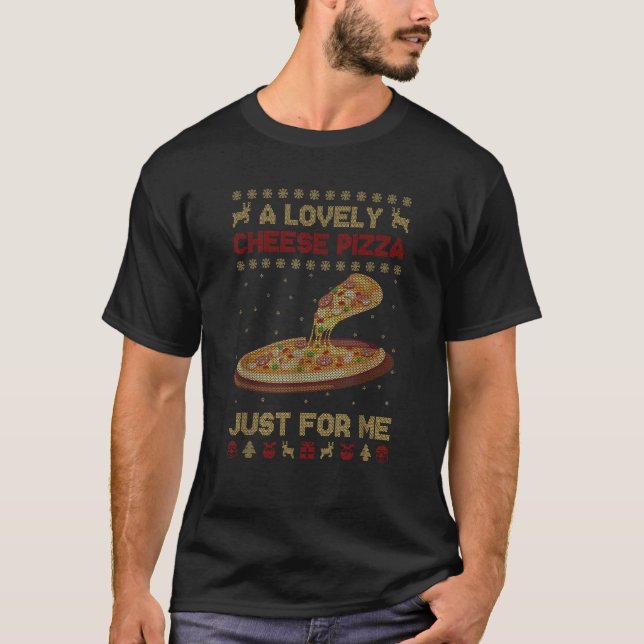 Eine köstliche Käsepizza Alone Funny Kevin X mas Z T-Shirt (Vorderseite)