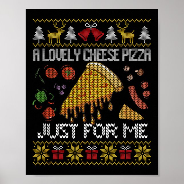 Eine köstliche Käsepizza für mich allein Zuhause C Poster (Vorne)