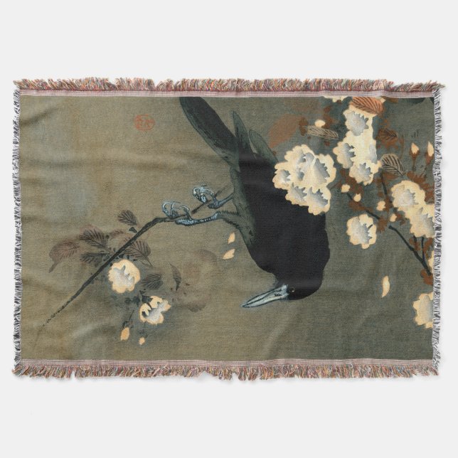 Eine Krähe und eine Blüte durch Ohara Koson Decke (Vorderseite)