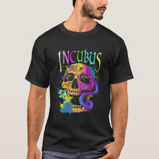 Eine Krähe verließ Schädel Morgen und Blumen Inkub T-Shirt