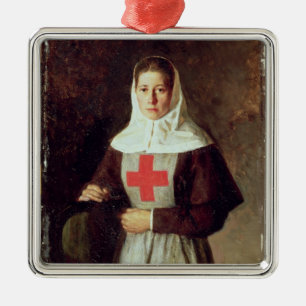 Eine Krankenschwester, 1886 Silbernes Ornament